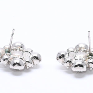 CHANEL シャネル ピアス イヤリング ラウンドビッグストーン 09C刻印 重量約6.55g シルバー カラーラインストーン 美品 中古 4a004567