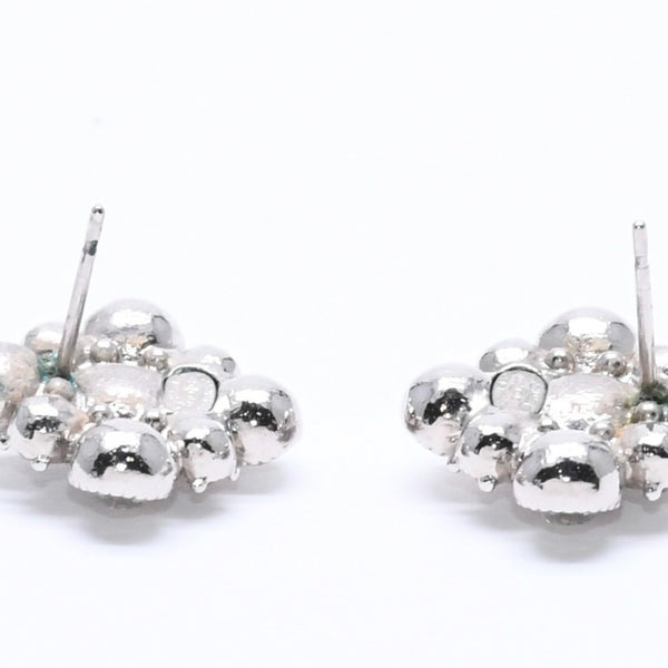 CHANEL シャネル ピアス イヤリング ラウンドビッグストーン 09C刻印 重量約6.55g シルバー カラーラインストーン 美品 中古 4a004567