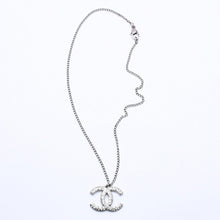画像をギャラリービューアに読み込む, CHANEL シャネル ネックレス ココマーク シルバー ラインストーン 05A刻印 重量約7.91g 美品 中古 4a004559