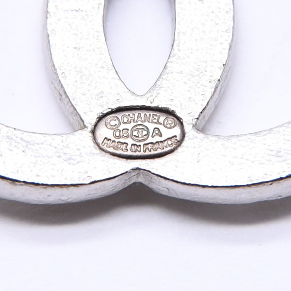 CHANEL シャネル ネックレス ココマーク シルバー ラインストーン 05A刻印 重量約7.91g 美品 中古 4a004559