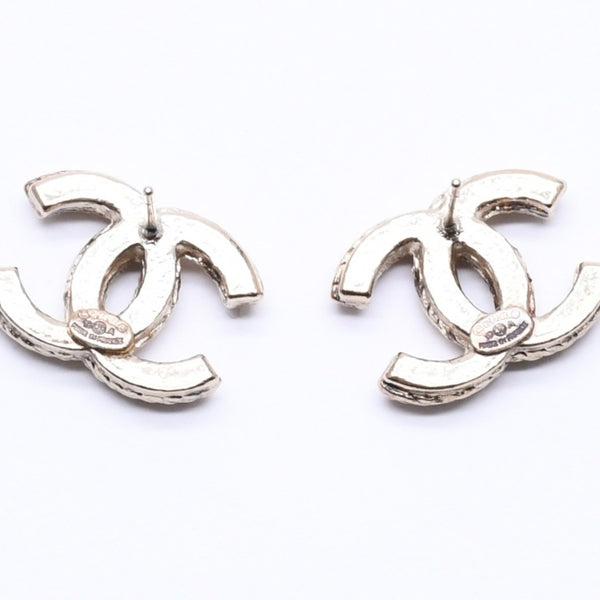 CHANEL Chanel Earrings Coco Mark Chain Motif Gold 10A Engraved Weight Approx. 6.79g Good Condition Used 4a004572