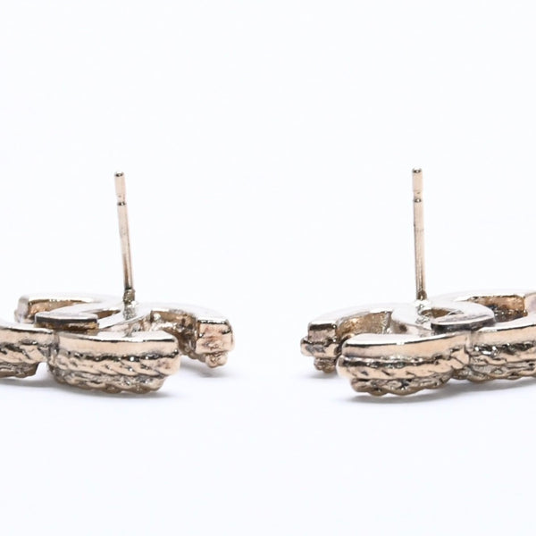 CHANEL Chanel Earrings Coco Mark Chain Motif Gold 10A Engraved Weight Approx. 6.79g Good Condition Used 4a004572