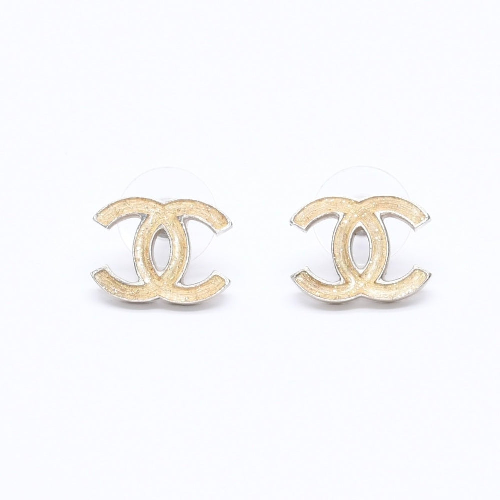 極美品 CHANEL シャネル ピアス イヤリング ココマーク ゴールドグリッター 07A刻印 重量約4.05g 中古 4a004571
