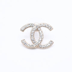 Very Good Condition CHANEL Earrings Coco Mark Rhinestone One Ear Earrings Gold A19K Engraved Weight Approx. 2.20g Used 4a004570