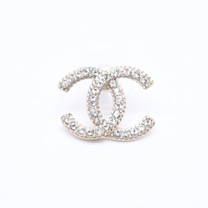 Very Good Condition CHANEL Earrings Coco Mark Rhinestone One Ear Earrings Gold A19K Engraved Weight Approx. 2.20g Used 4a004570