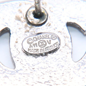 極美品 CHANEL シャネル ピアス Coco Mark ココマーク シルバー ラインストーン A11V刻印 重量約3.40g 中古 4a004575