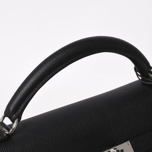 Like new HERMES Maxi Kelly 42 Handbag B engraved Togo Noir SV hardware Made in 2023 Inside stitching Used 4a004578