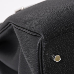 Like new HERMES Maxi Kelly 42 Handbag B engraved Togo Noir SV hardware Made in 2023 Inside stitching Used 4a004578