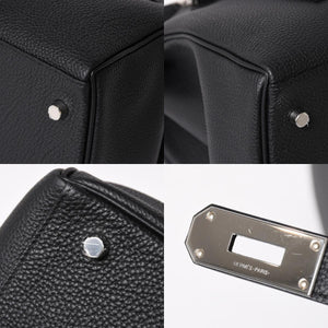 Like new HERMES Maxi Kelly 42 Handbag B engraved Togo Noir SV hardware Made in 2023 Inside stitching Used 4a004578