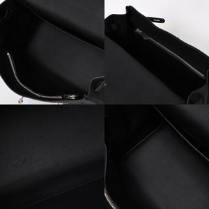 Like new HERMES Maxi Kelly 42 Handbag B engraved Togo Noir SV hardware Made in 2023 Inside stitching Used 4a004578
