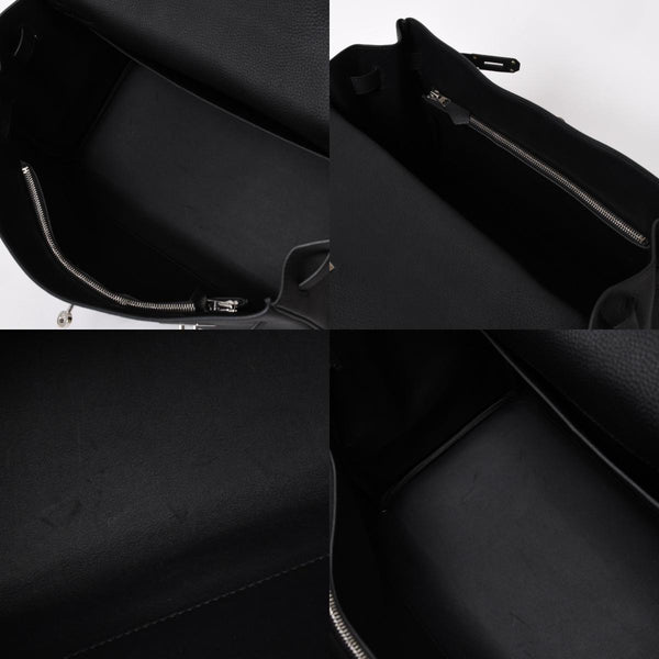 Like new HERMES Maxi Kelly 42 Handbag B engraved Togo Noir SV hardware Made in 2023 Inside stitching Used 4a004578
