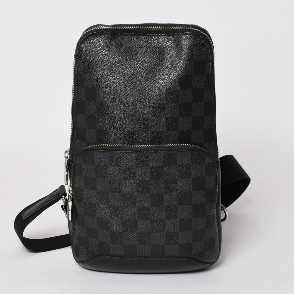 LOUIS VUITTON ルイヴィトン ショルダーバッグ ダミエ グラフィット アヴェニュー スリングバッグ N41719 美品 中古 4a004580