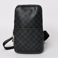 LOUIS VUITTON Shoulder Bag Damier Graphite Avenue Sling Bag N41719 Good Condition Used 4a004580