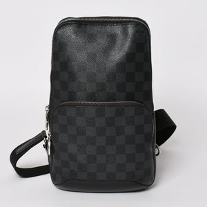 LOUIS VUITTON Shoulder Bag Damier Graphite Avenue Sling Bag N41719 Good Condition Used 4a004580