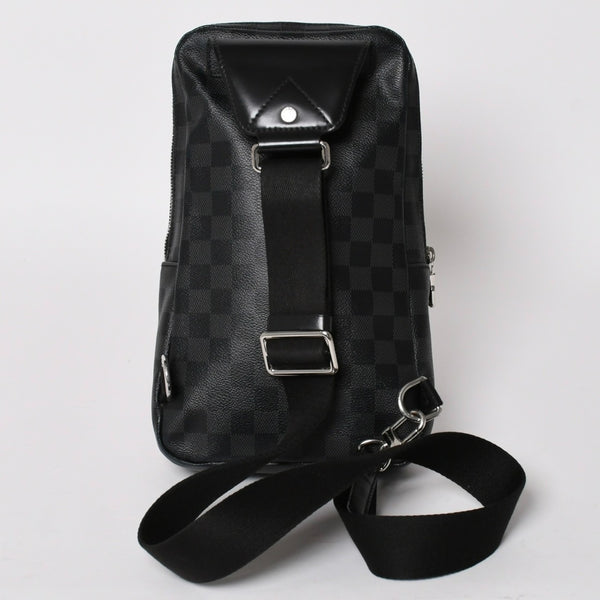 LOUIS VUITTON Shoulder Bag Damier Graphite Avenue Sling Bag N41719 Good Condition Used 4a004580