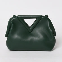 画像をギャラリービューアに読み込む, 極美品 BOTTEGA VENETA ボッテガヴェネタ トライアングル ポイント スモール ショルダーバッグ グリーン 658476 中古 4a004587