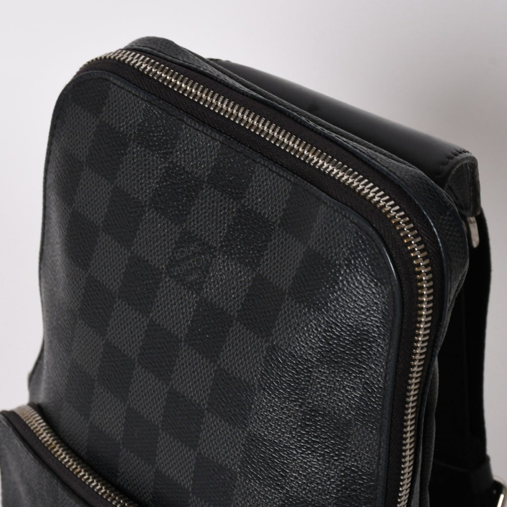 LOUIS VUITTON ルイヴィトン ショルダーバッグ ダミエ グラフィット アヴェニュー スリングバッグ N41719 美品 中古 4a004580
