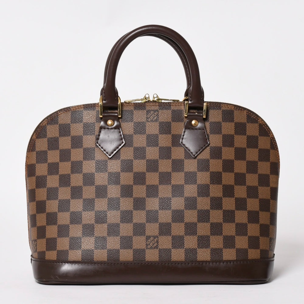LOUIS VUITTON Alma handbag Damier Ebene Brown N51131 Gold hardware Good condition Used 4a004585