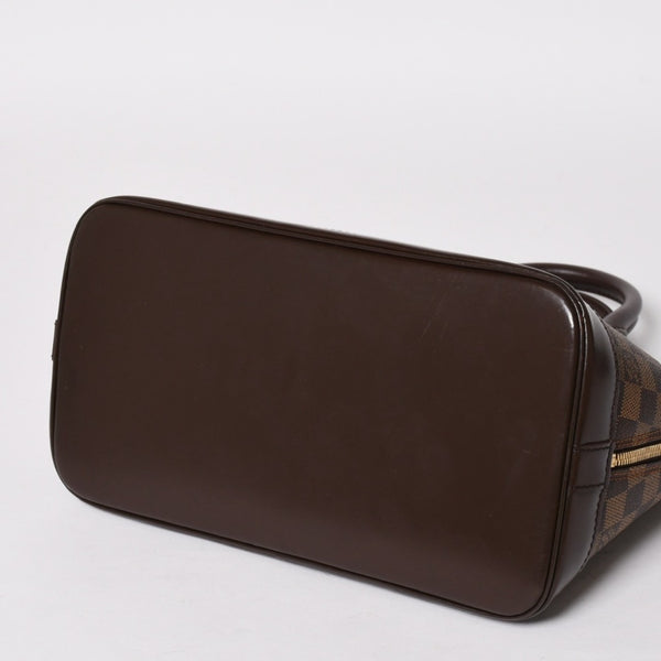 LOUIS VUITTON ルイヴィトン アルマ ハンドバッグ ダミエ エベヌ ブラウン N51131 ゴールド金具 美品 中古 4a004585