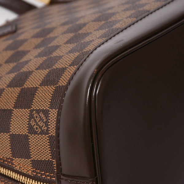 LOUIS VUITTON ルイヴィトン アルマ ハンドバッグ ダミエ エベヌ ブラウン N51131 ゴールド金具 美品 中古 4a004585