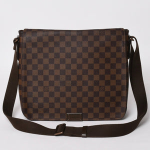 極美品 LOUIS VUITTON ルイ ヴィトン ディストリクトMM ショルダーバッグ ダミエキャンバス N41212 ブラウン 中古 4a004590