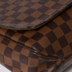 極美品 LOUIS VUITTON ルイ ヴィトン ディストリクトMM ショルダーバッグ ダミエキャンバス N41212 ブラウン 中古 4a004590