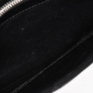 極美品 SAINT LAURENT サンローラン カサンドラ レザー チェーンウォレット キャビアスキン ブラック シルバー金具 中古 4a004629