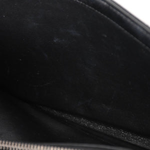 極美品 SAINT LAURENT サンローラン カサンドラ レザー チェーンウォレット キャビアスキン ブラック シルバー金具 中古 4a004629