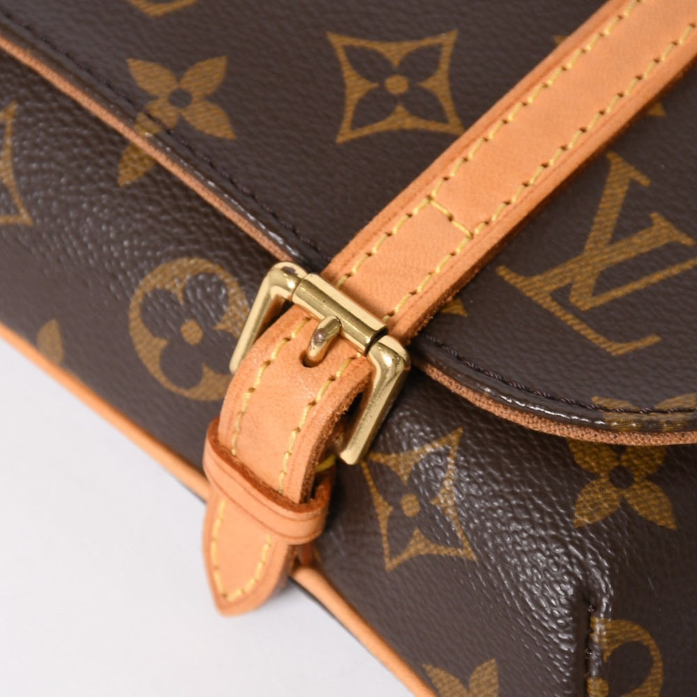 極美品 LOUIS VUITTON ルイヴィトン ショルダーバッグ ウエストポーチ M51159 ポシェット マレル ブラウン ゴールド金具 中古 4a004583