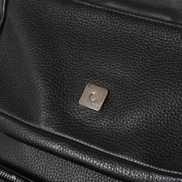 極美品 FENDI フェンディ バケットパック リュック デイパック セレリア 7VZ047 レザー ブラック シルバー金具 中古 4a004584