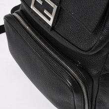 画像をギャラリービューアに読み込む, 極美品 FENDI フェンディ バケットパック リュック デイパック セレリア 7VZ047 レザー ブラック シルバー金具 中古 4a004584