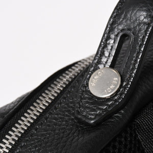 極美品 FENDI フェンディ バケットパック リュック デイパック セレリア 7VZ047 レザー ブラック シルバー金具 中古 4a004584