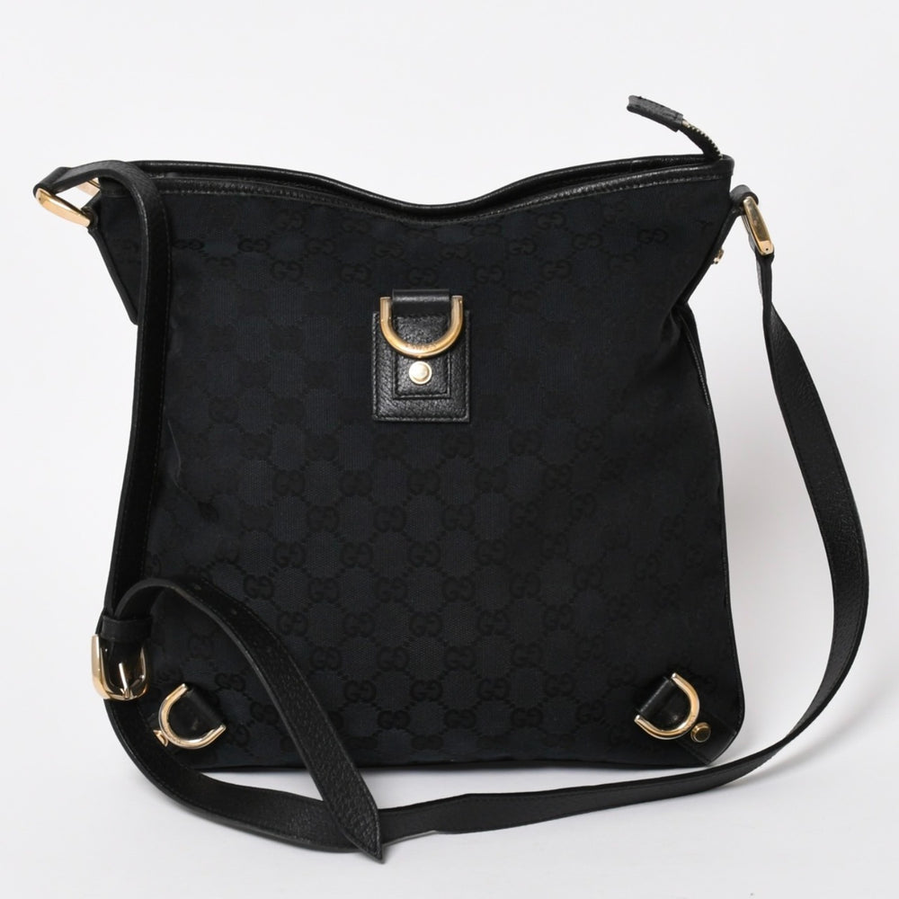 GUCCI グッチ ブラック ゴールド金具 131326 GGキャンバス Abbey アビーライン ショルダーバッグ 美品 中古 4a004597