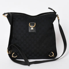 GUCCI Gucci Black Gold Hardware 131326 GG Canvas Abbey Abbey Line Shoulder Bag Good Condition Used 4a004597