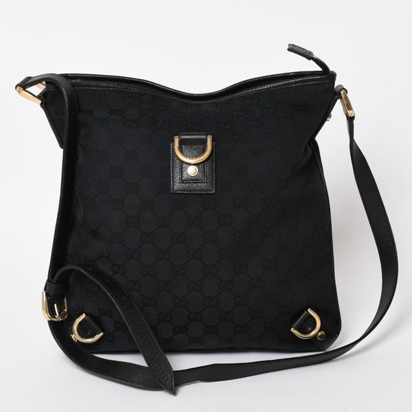 GUCCI Gucci Black Gold Hardware 131326 GG Canvas Abbey Abbey Line Shoulder Bag Good Condition Used 4a004597