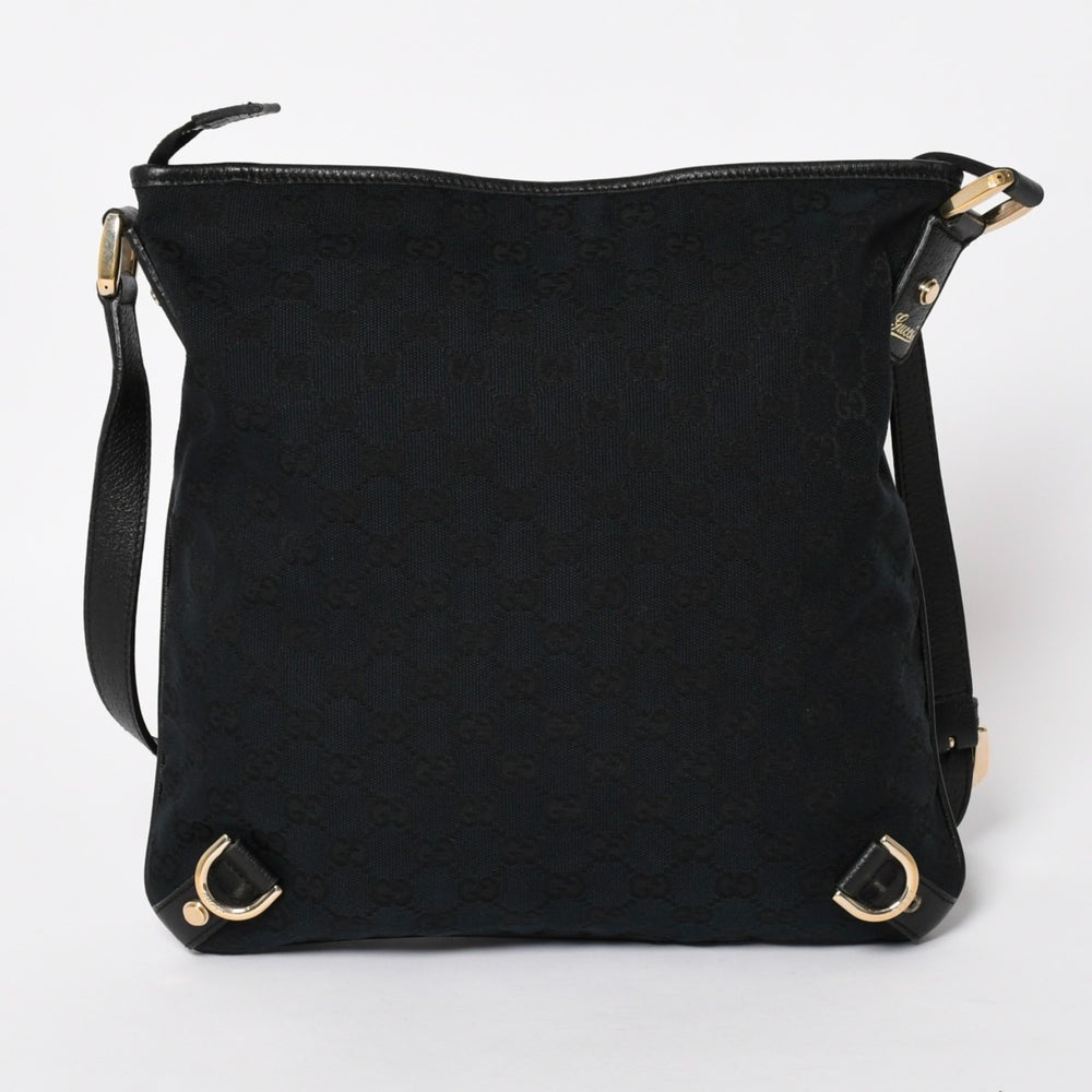 GUCCI グッチ ブラック ゴールド金具 131326 GGキャンバス Abbey アビーライン ショルダーバッグ 美品 中古 4a004597