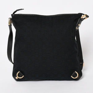 GUCCI Gucci Black Gold Hardware 131326 GG Canvas Abbey Abbey Line Shoulder Bag Good Condition Used 4a004597