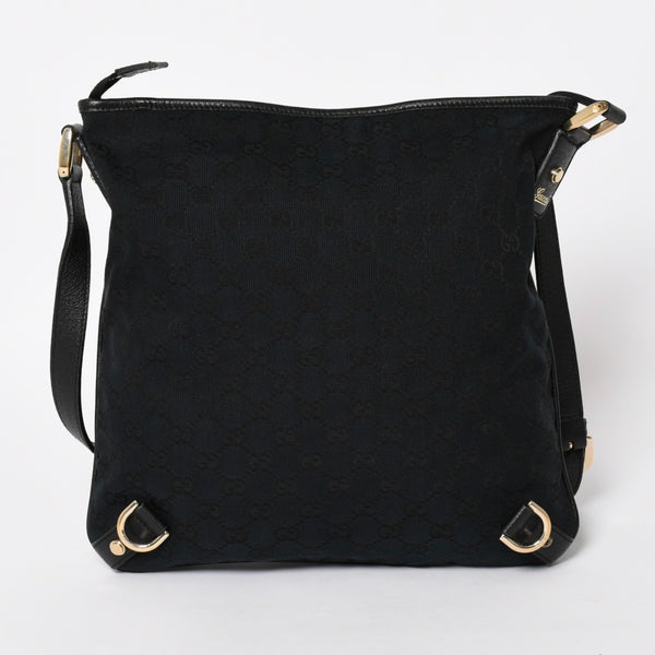 GUCCI Gucci Black Gold Hardware 131326 GG Canvas Abbey Abbey Line Shoulder Bag Good Condition Used 4a004597