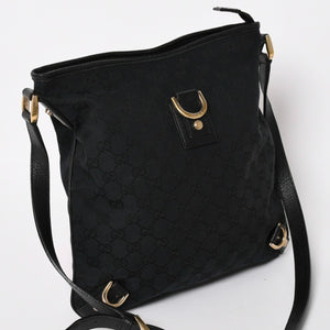GUCCI Gucci Black Gold Hardware 131326 GG Canvas Abbey Abbey Line Shoulder Bag Good Condition Used 4a004597