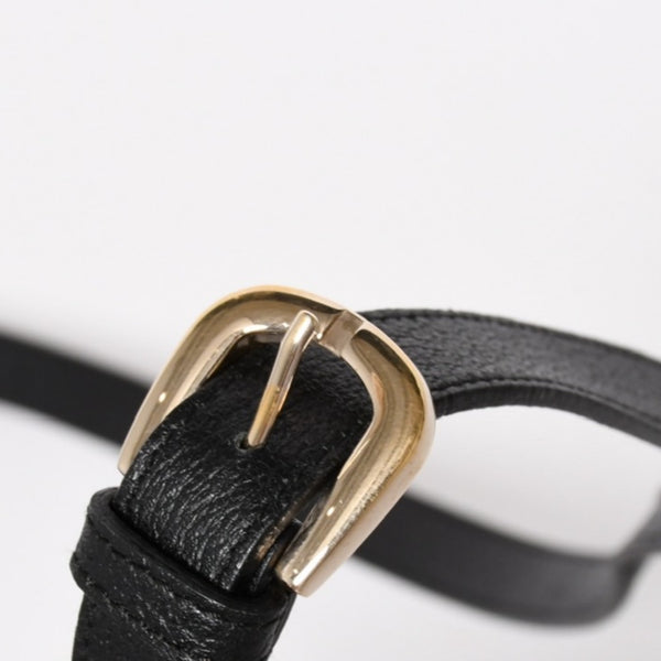 GUCCI Gucci Black Gold Hardware 131326 GG Canvas Abbey Abbey Line Shoulder Bag Good Condition Used 4a004597