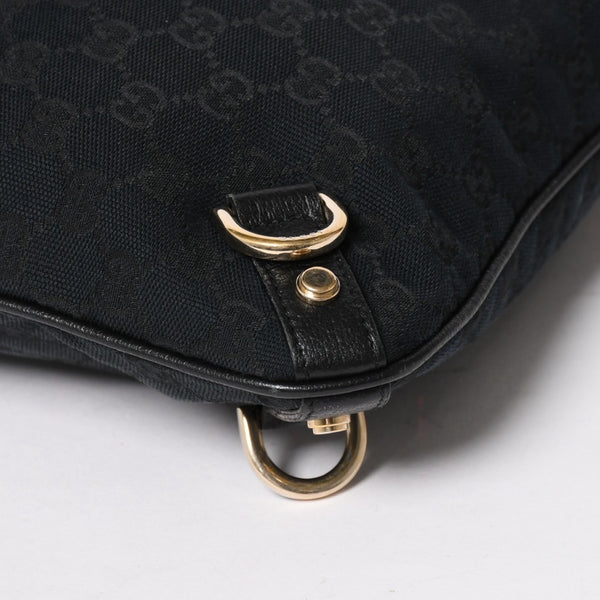 GUCCI Gucci Black Gold Hardware 131326 GG Canvas Abbey Abbey Line Shoulder Bag Good Condition Used 4a004597