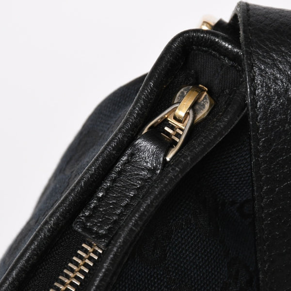 GUCCI Gucci Black Gold Hardware 131326 GG Canvas Abbey Abbey Line Shoulder Bag Good Condition Used 4a004597