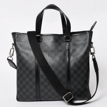 画像をギャラリービューアに読み込む, 極美品 LOUIS VUITTON ルイヴィトン タダオ ショルダーバッグ ハンドバッグ 2way N51192 ダミエグラフィット ブラック シルバー金具 中古 4a004612