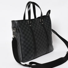 画像をギャラリービューアに読み込む, 極美品 LOUIS VUITTON ルイヴィトン タダオ ショルダーバッグ ハンドバッグ 2way N51192 ダミエグラフィット ブラック シルバー金具 中古 4a004612