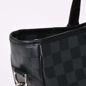 Very good condition LOUIS VUITTON Tadao shoulder bag handbag 2way N51192 Damier graphite black silver hardware used 4a004612