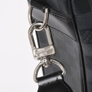 Very good condition LOUIS VUITTON Tadao shoulder bag handbag 2way N51192 Damier graphite black silver hardware used 4a004612