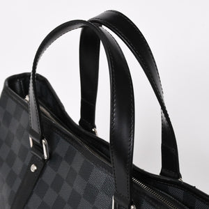 Very good condition LOUIS VUITTON Tadao shoulder bag handbag 2way N51192 Damier graphite black silver hardware used 4a004612