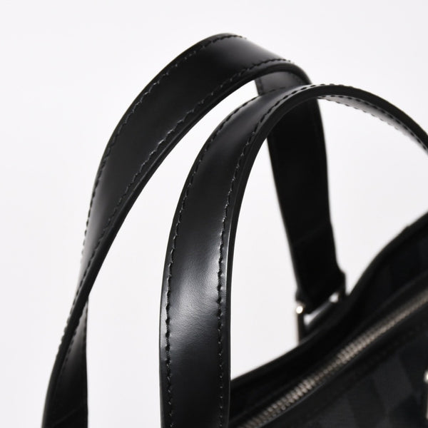 Very good condition LOUIS VUITTON Tadao shoulder bag handbag 2way N51192 Damier graphite black silver hardware used 4a004612