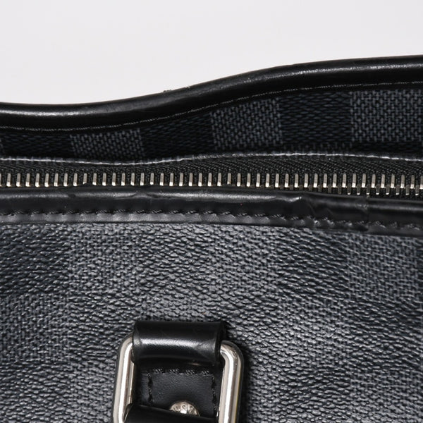 Very good condition LOUIS VUITTON Tadao shoulder bag handbag 2way N51192 Damier graphite black silver hardware used 4a004612