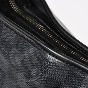 Very good condition LOUIS VUITTON Tadao shoulder bag handbag 2way N51192 Damier graphite black silver hardware used 4a004612